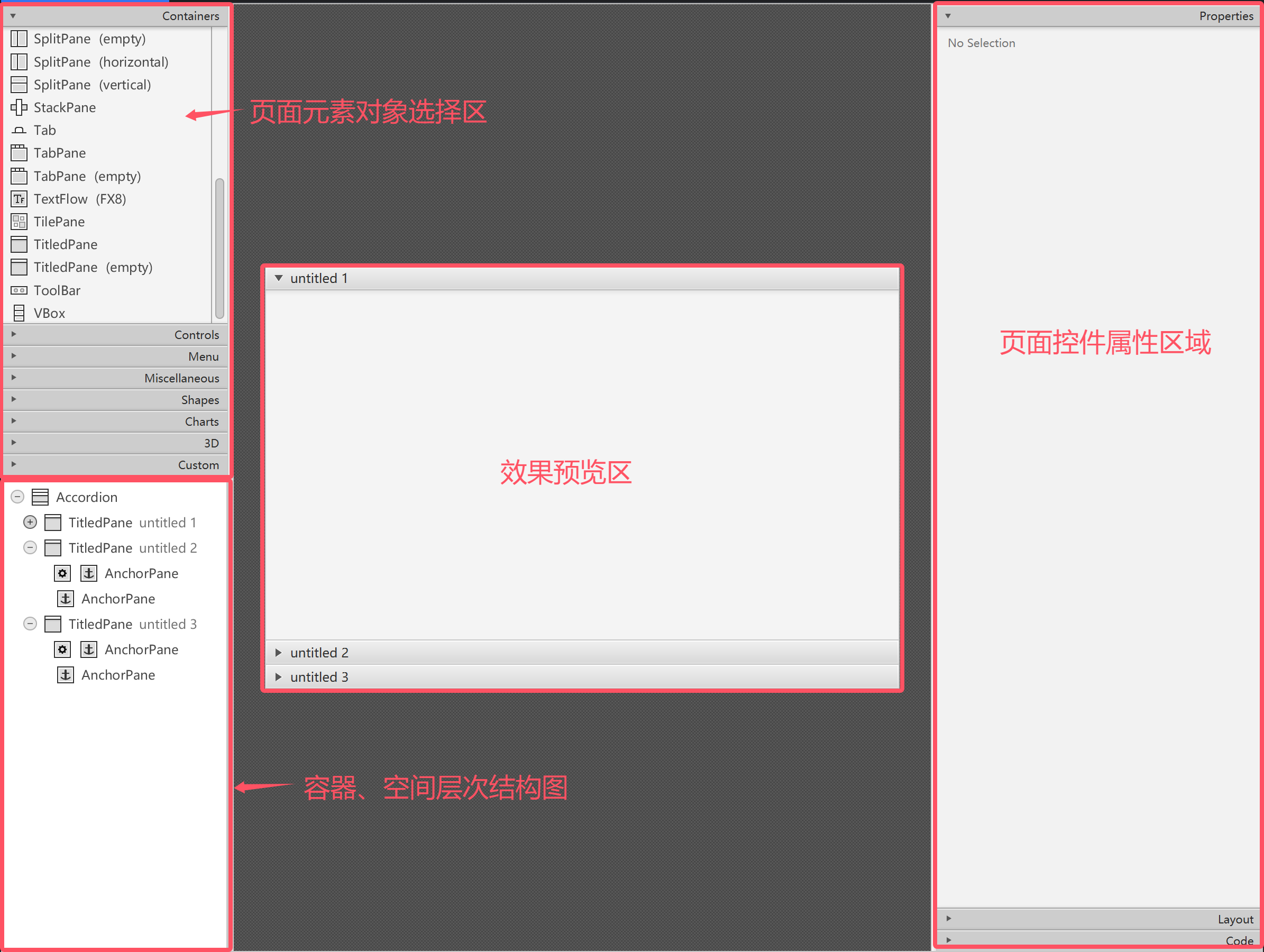 Scene Builder界面解释